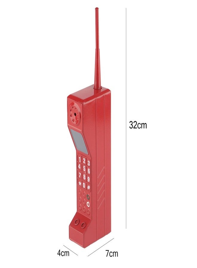 زينة هاتف خلوي من الطوب بتصميم كلاسيكي من CHEOTIME، نموذج هاتف محمول قديم الطراز من الطوب، نموذج هاتف خلوي عتيق، دعائم تصويرية، زينة أنيقة (أحمر) - Image 2